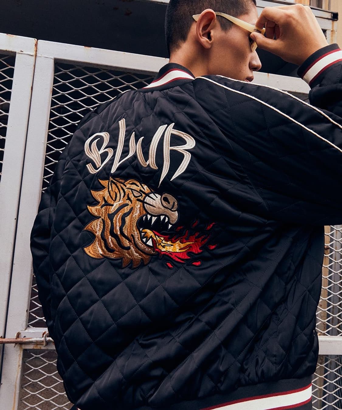 BLUR 블러 타이거 자수 퀼팅 수베니어 자켓 상품이미지1