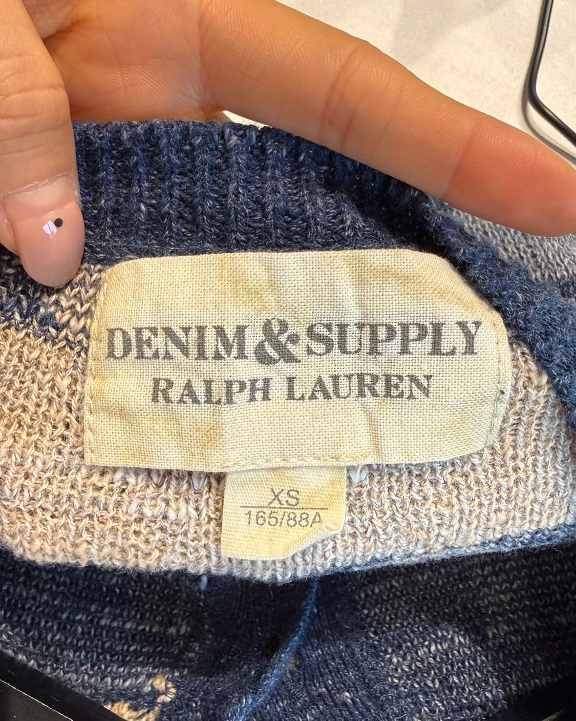 데님 앤 서플라이 랄프 로렌 블루 아즈텍 헨리넥 니트  상품이미지8