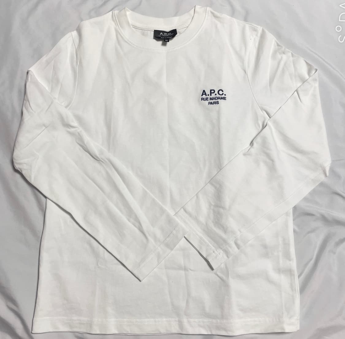 A.P.C. 화이트 긴팔 티셔츠 XS 상품이미지1