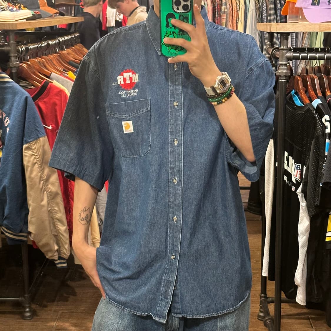 [HI] 칼하트 반팔 데님셔츠 상품이미지1