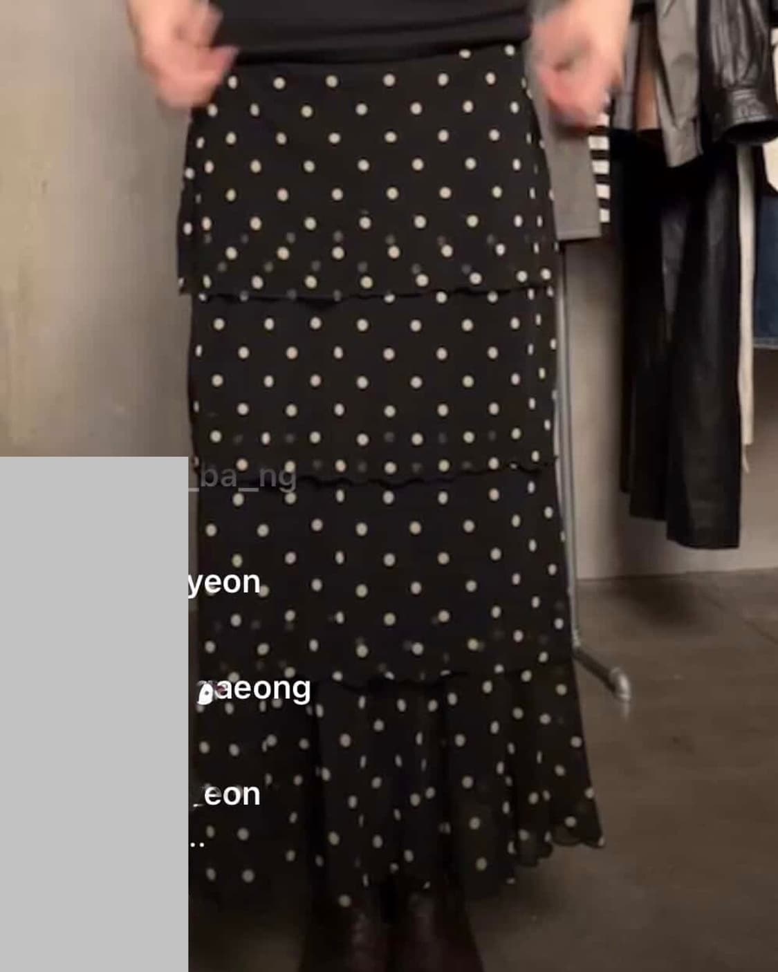 도트 롱스커트 상품이미지2