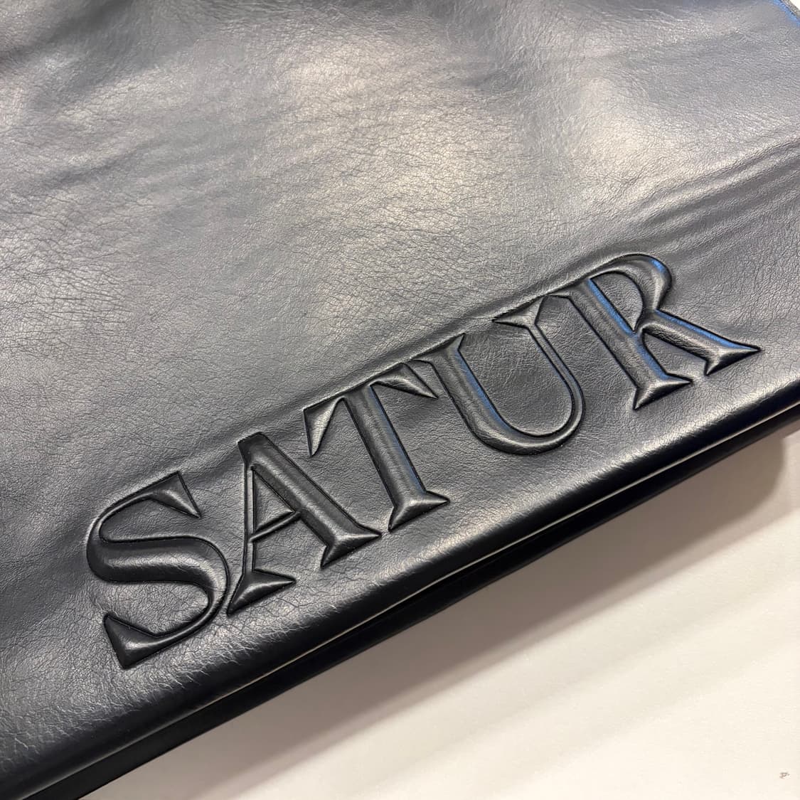 세터 SATUR 블랙 레더 토트백 숄더백 상품이미지3