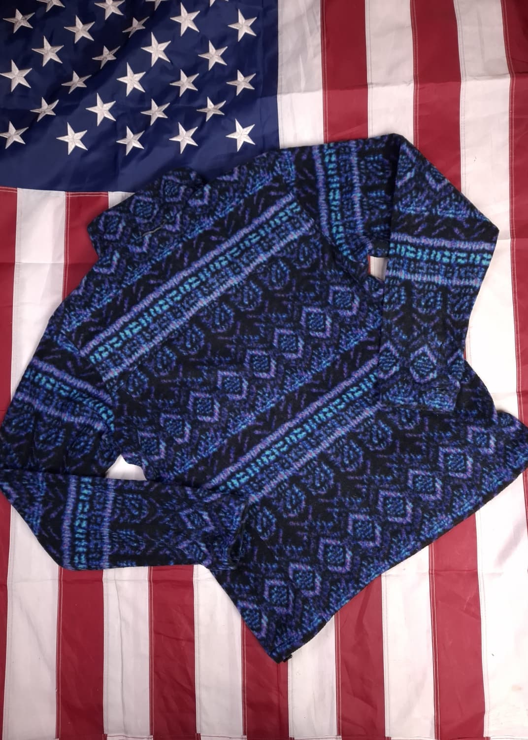 오리지날 컬럼비아 에스닉 블루멀티칼라 후리스 상품이미지8