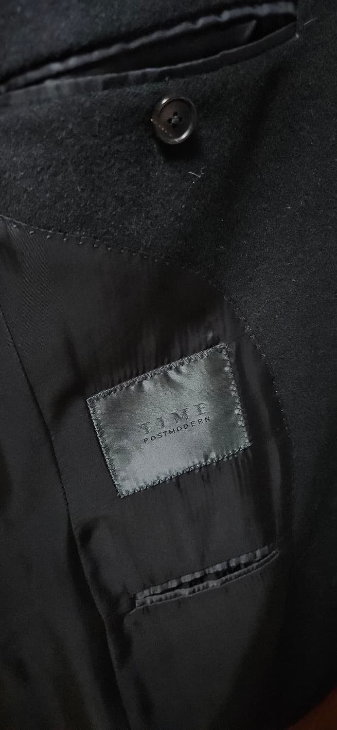 타임 옴므 남자 싱글코트 95 캐시미어 47% 블랙 상품이미지5