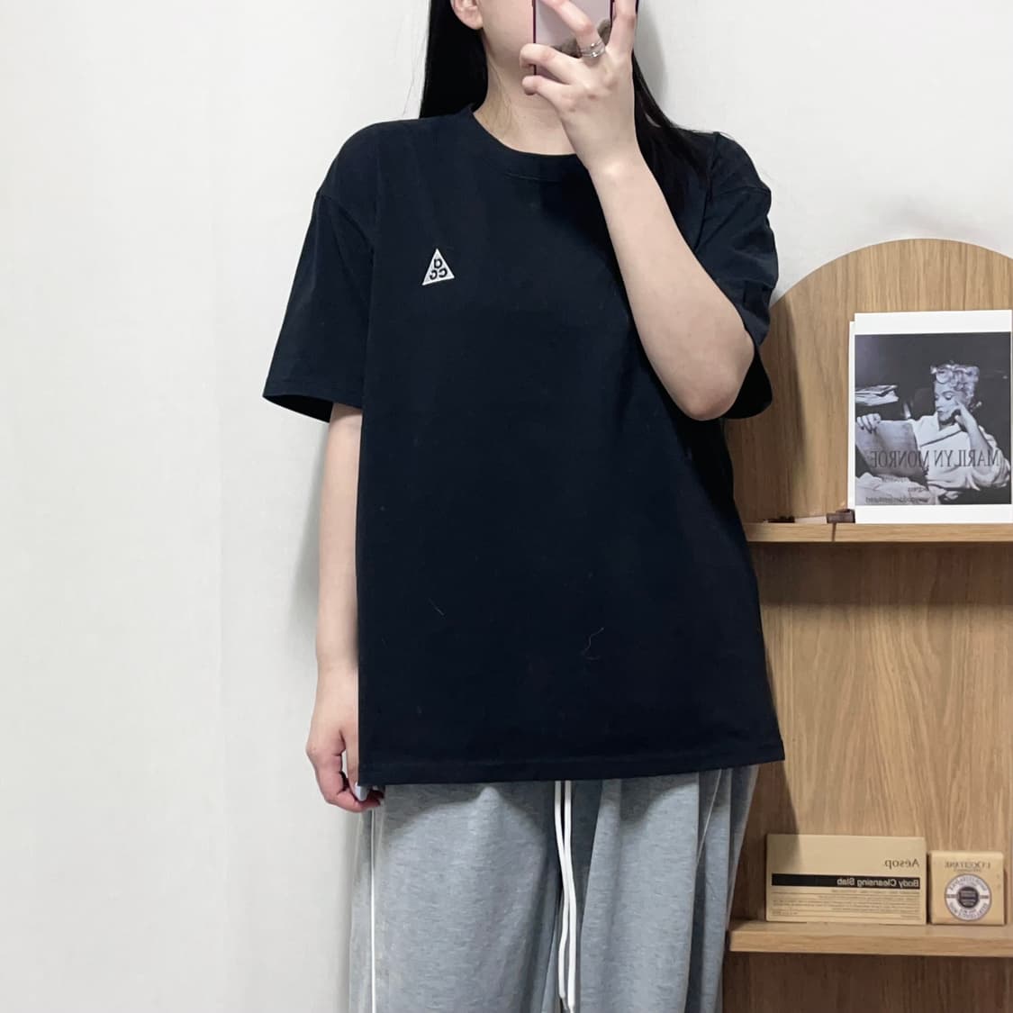 [정품] acg 블랙 자수로고 반팔티 [ L ]  상품이미지2