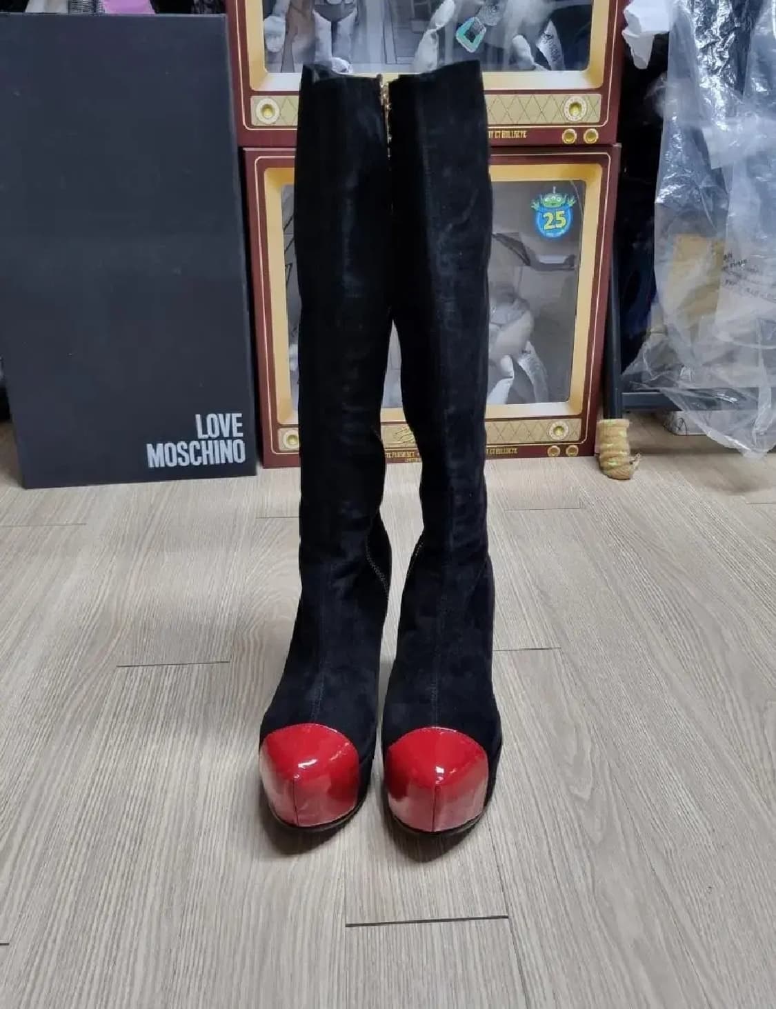 모스키노 스웨이드 웨지 부츠(38) 상품이미지4
