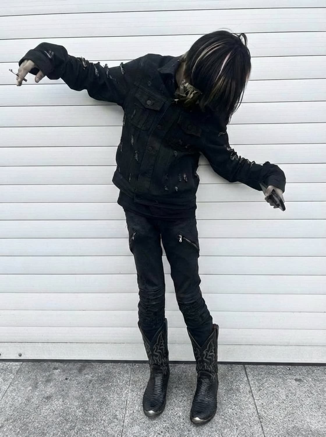 토니리마 뱀피 메탈찡 다크 웨스턴부츠 상품이미지1