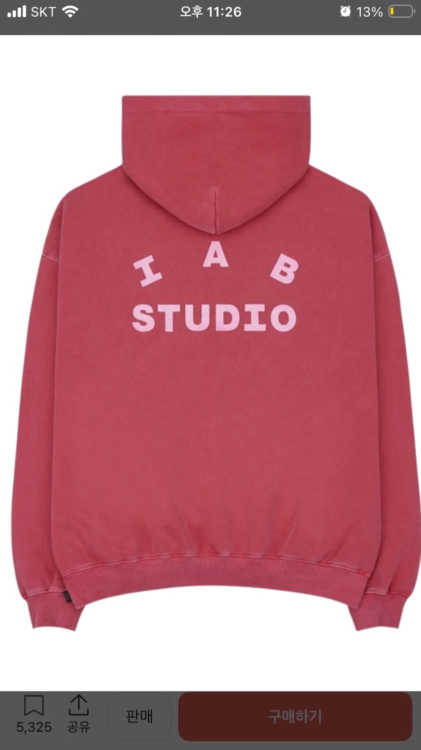 아이앱 스튜디오 피그먼트 후드 & 색 코랄 상품이미지2