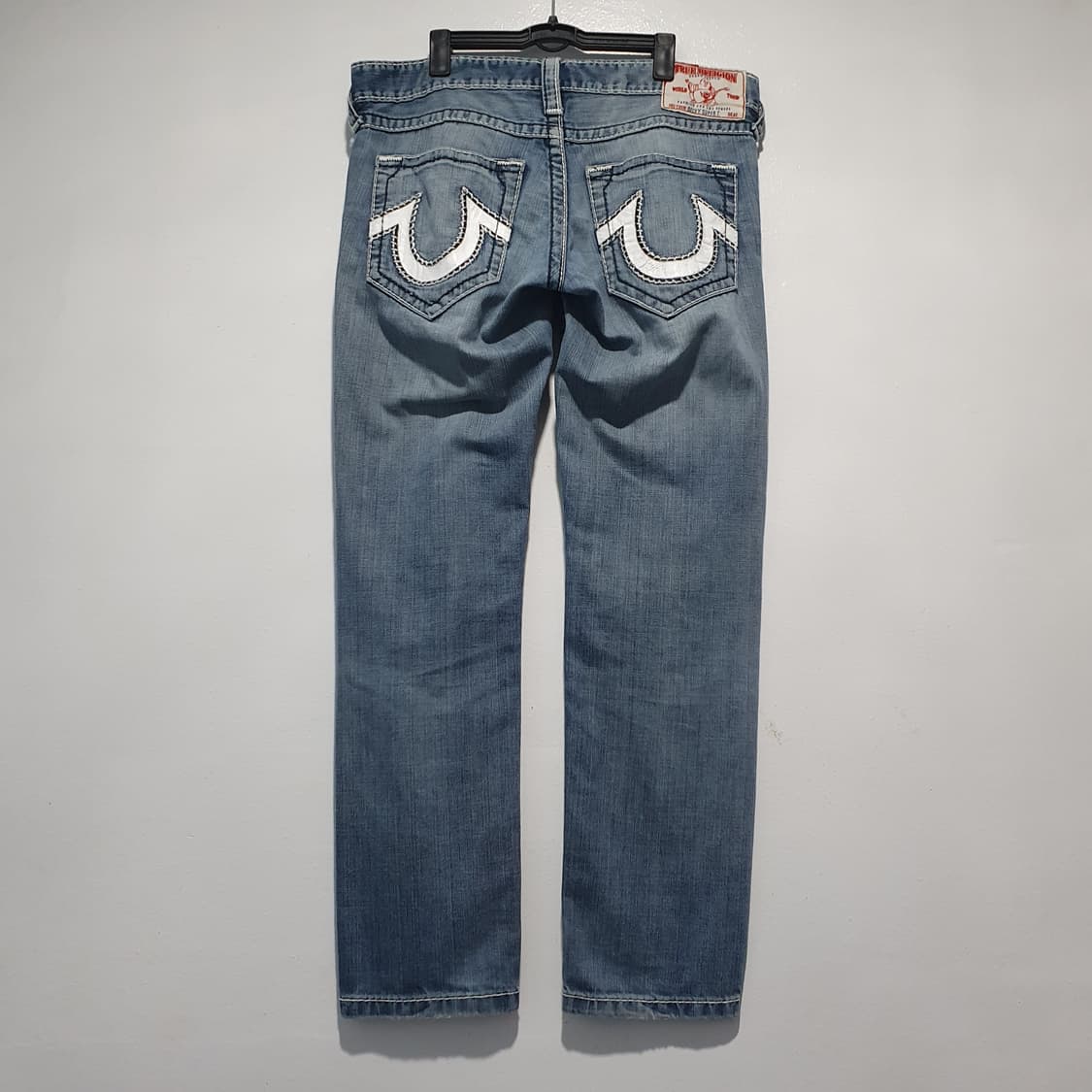 34인치) 트루릴리전 USA 베키 슈퍼 티 U 스티치 데님 팬츠 연청 상품이미지9