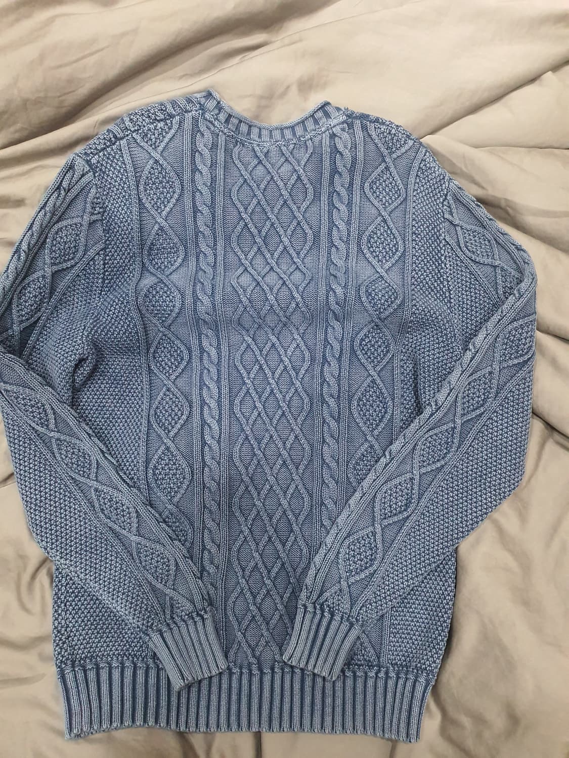 시리즈 가먼트다잉 케이블니트  상품이미지4