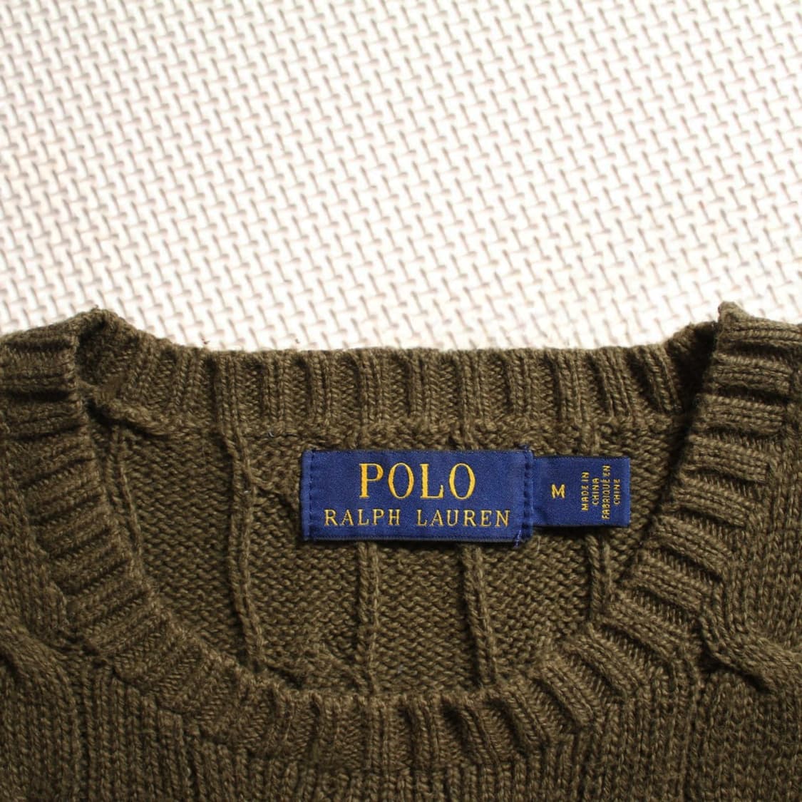 Polo 폴로 랄프로렌 카키 라운드 케이블 니트  상품이미지4