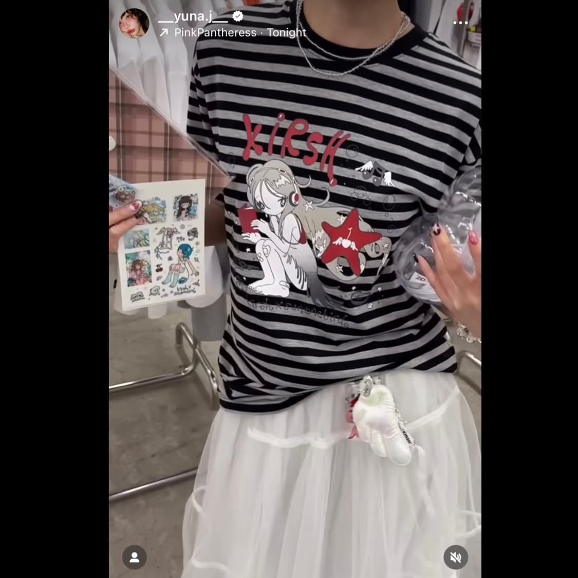 키르시 & 썬원버드 콜라보 스트라이프 루즈핏 티셔츠 (새상품) 상품이미지9