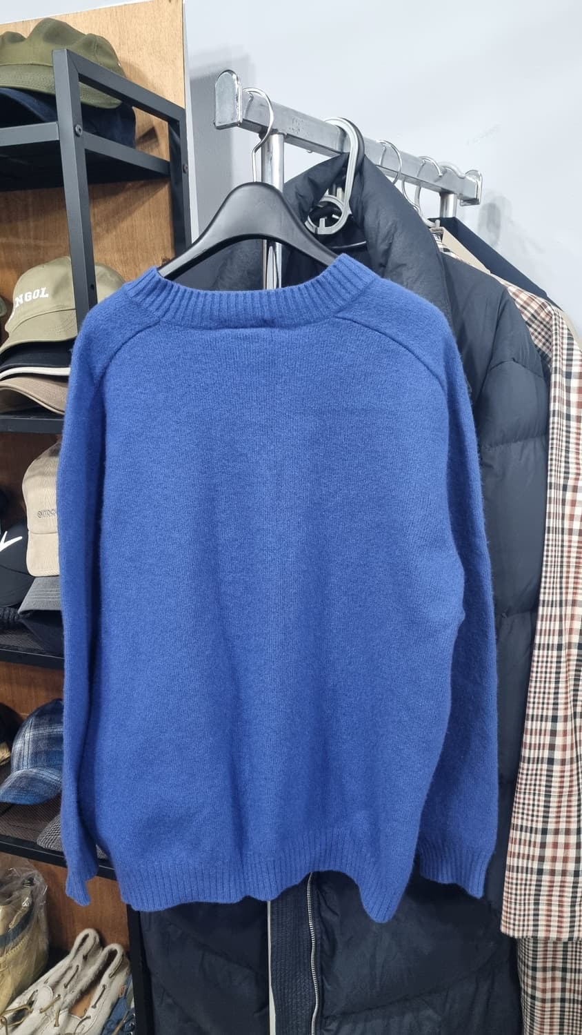 라코스테 라이브 유니섹스 파란색 울혼방 니트 xL 상태좋음 상품이미지4