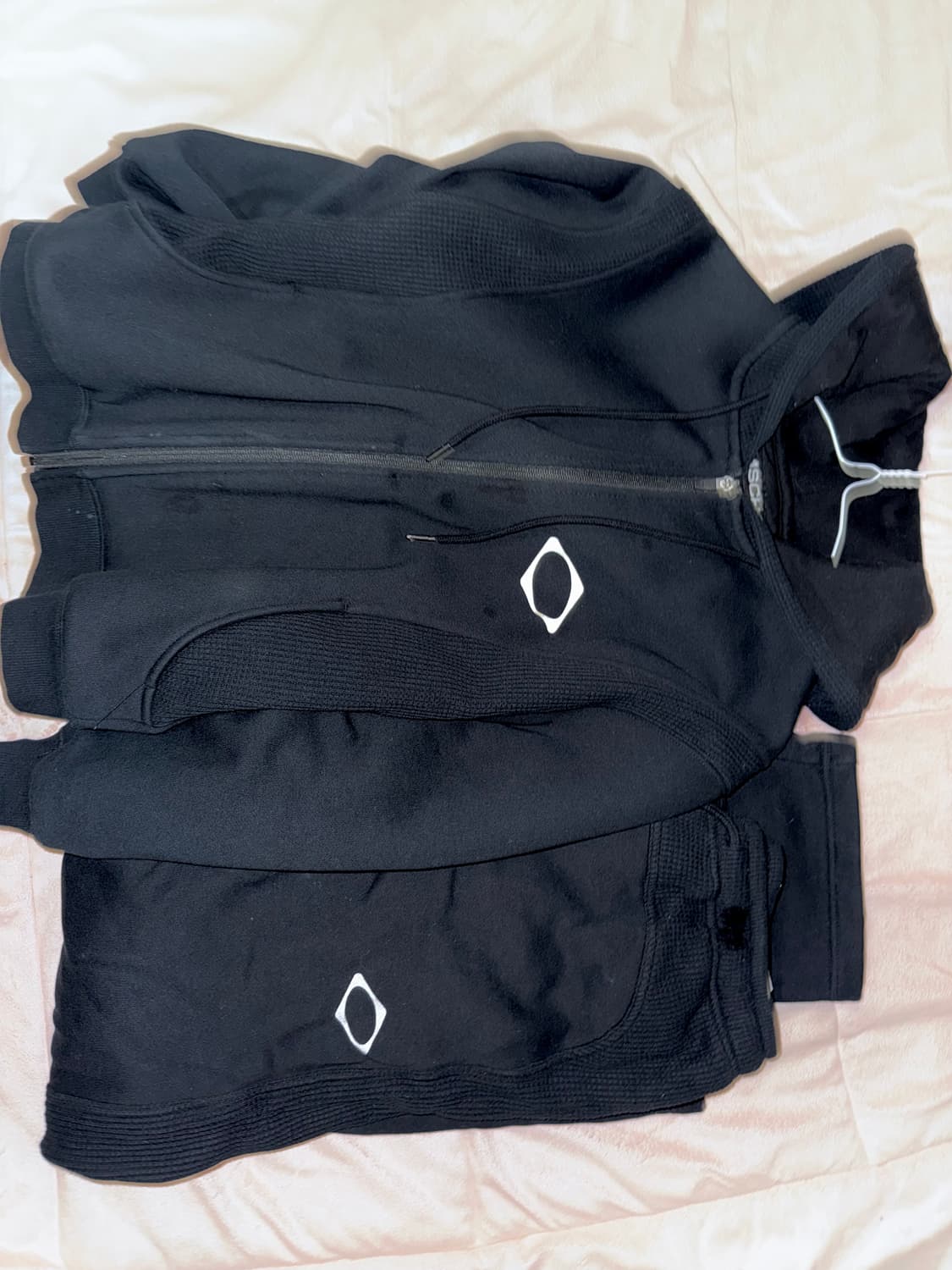 미스치프 트레이닝세트 후드집업&와이드팬츠 와플블랙오호스 상품이미지5