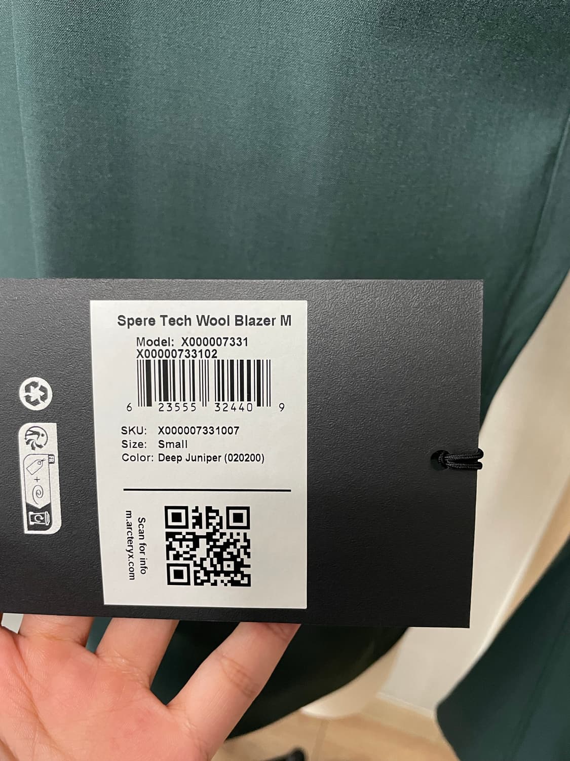 [S]23fw베일런스 스페레 테크 울 블레이저 딥 주니퍼 상품이미지4