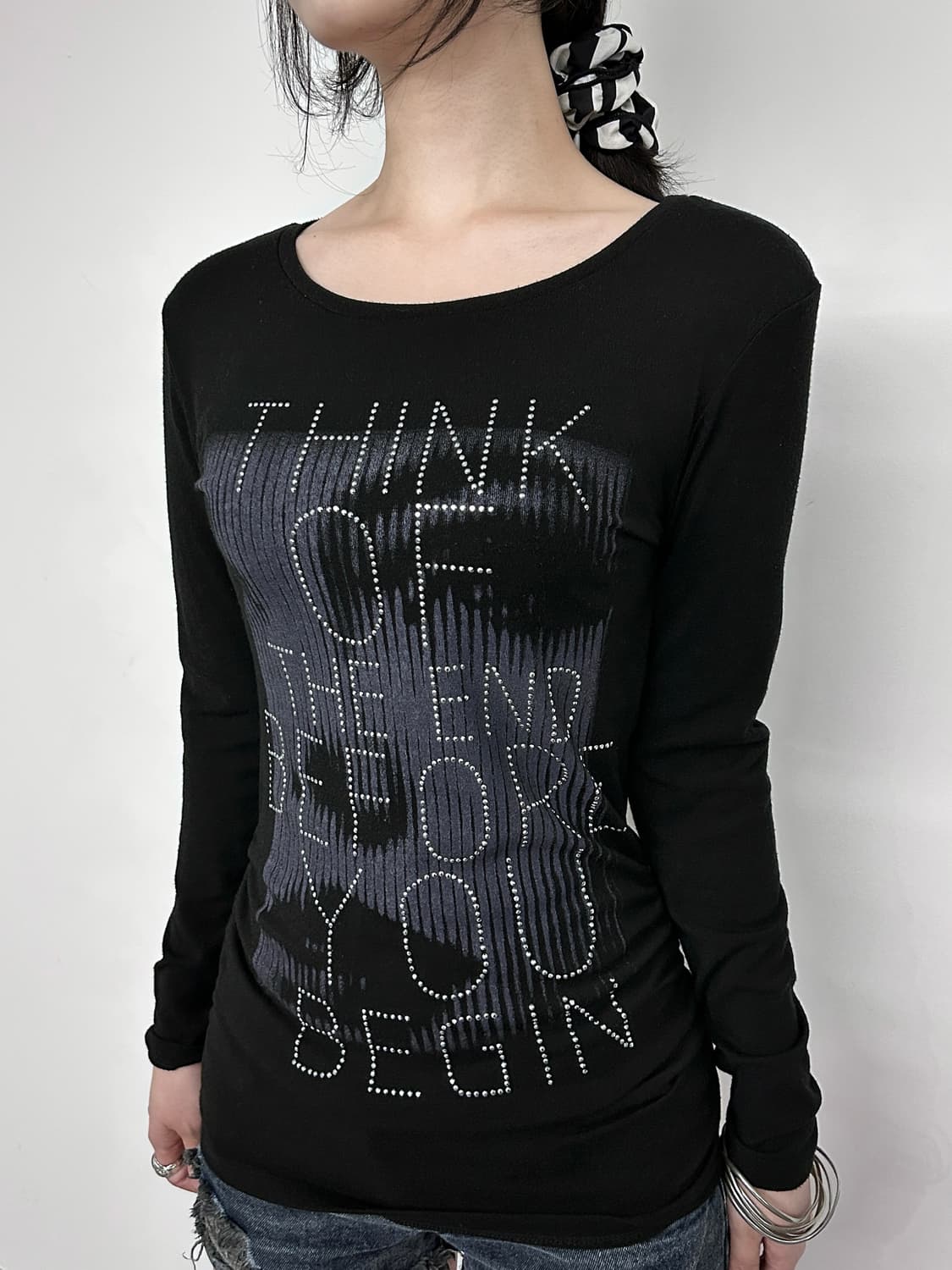 Hotfix Printed Slim Long Sleeves 상품이미지3