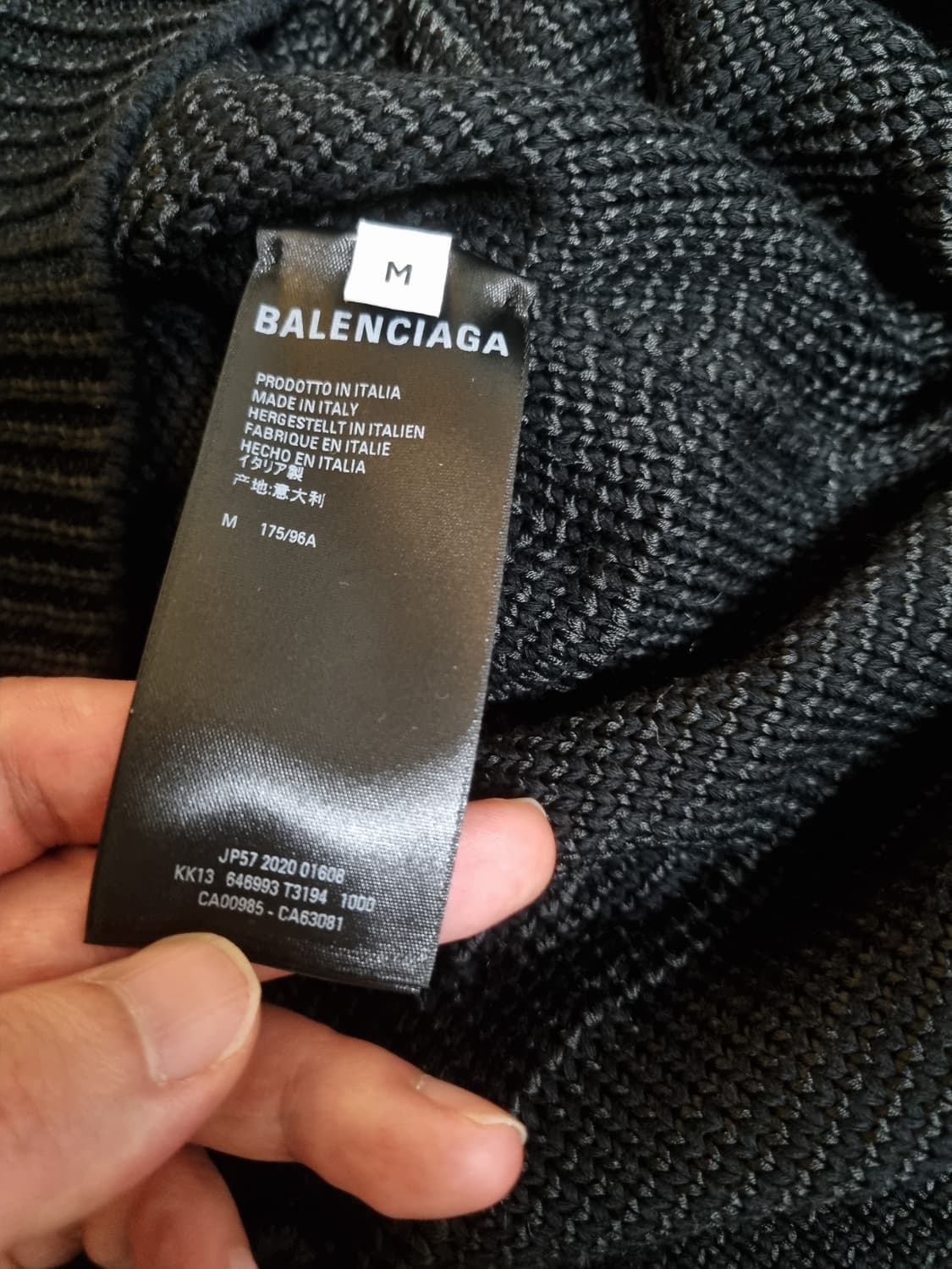 정품 발렌시아가 BB로고 니트 M 상품이미지4
