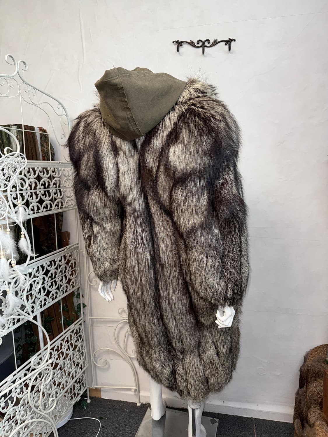 Mixed brown fox fur maxi coat  상품이미지8