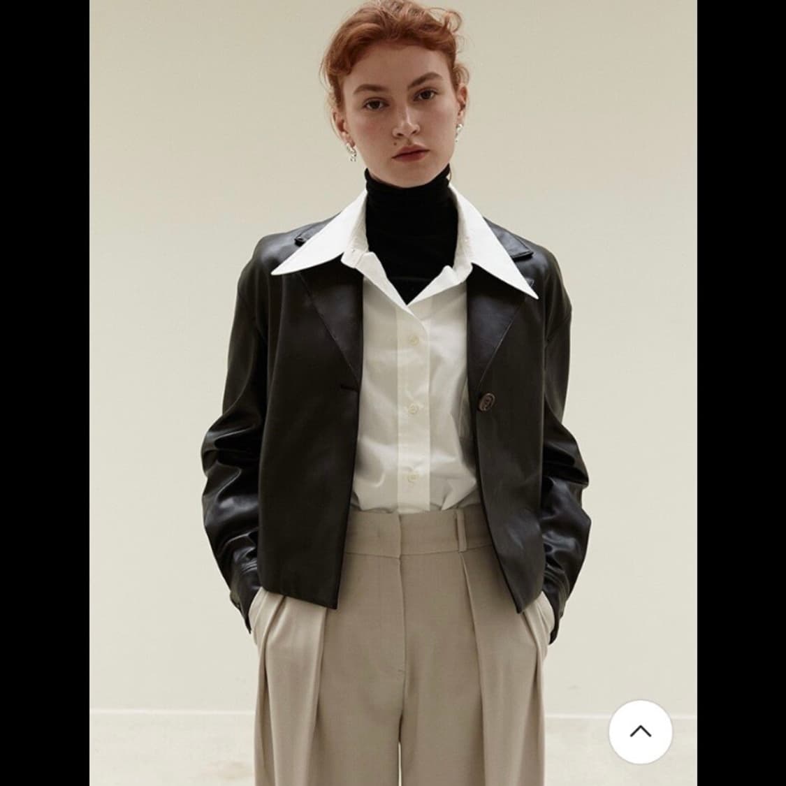 mohan 모한 tof 크롭 에코 레더 블레이저 (새상품) 상품이미지8