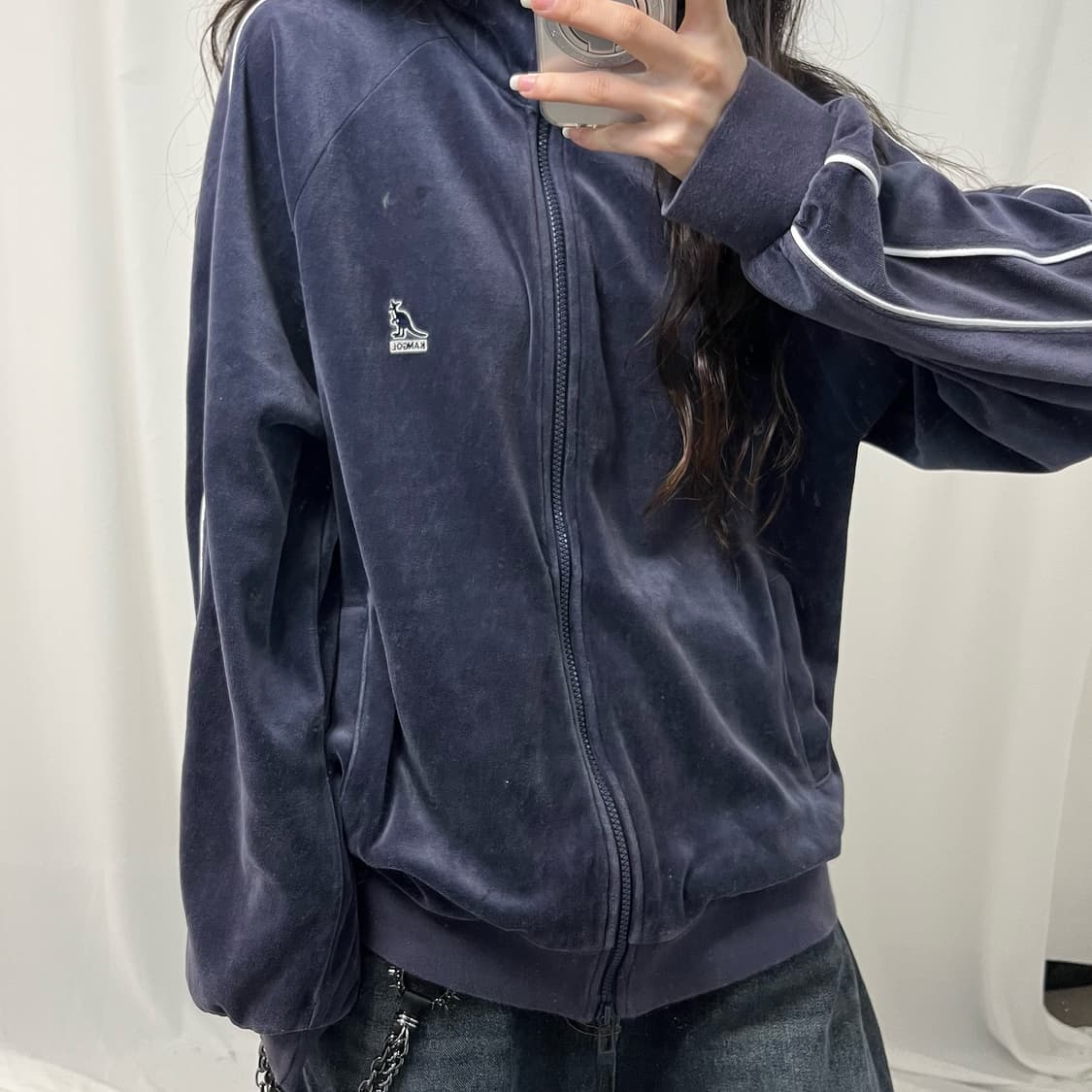 Kangol navy velour 2way jersey 상품이미지3