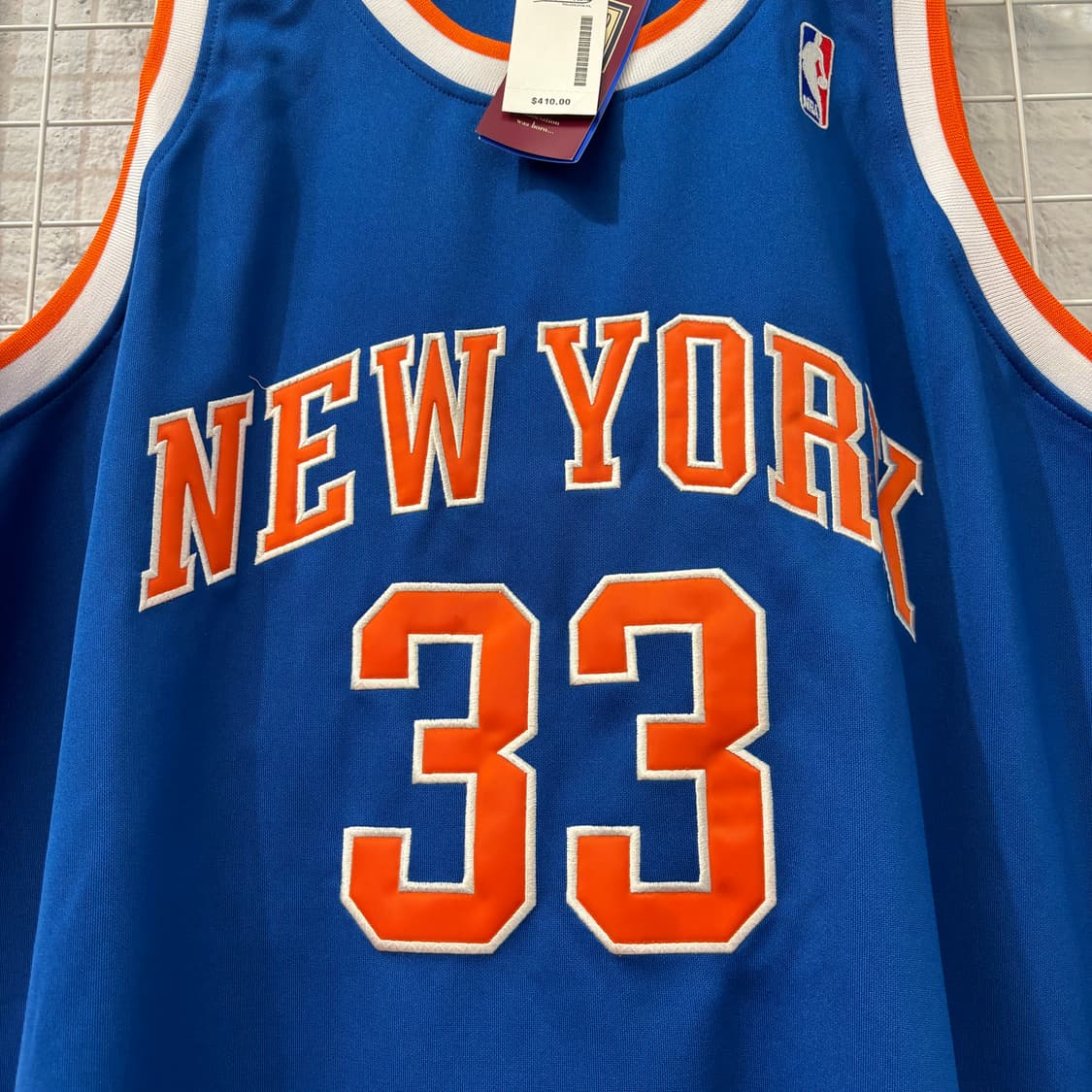 NBA X 미첼&네스 하드우드 클래식 뉴욕 닉스 유니폼 슬리브리스 2XL 상품이미지5