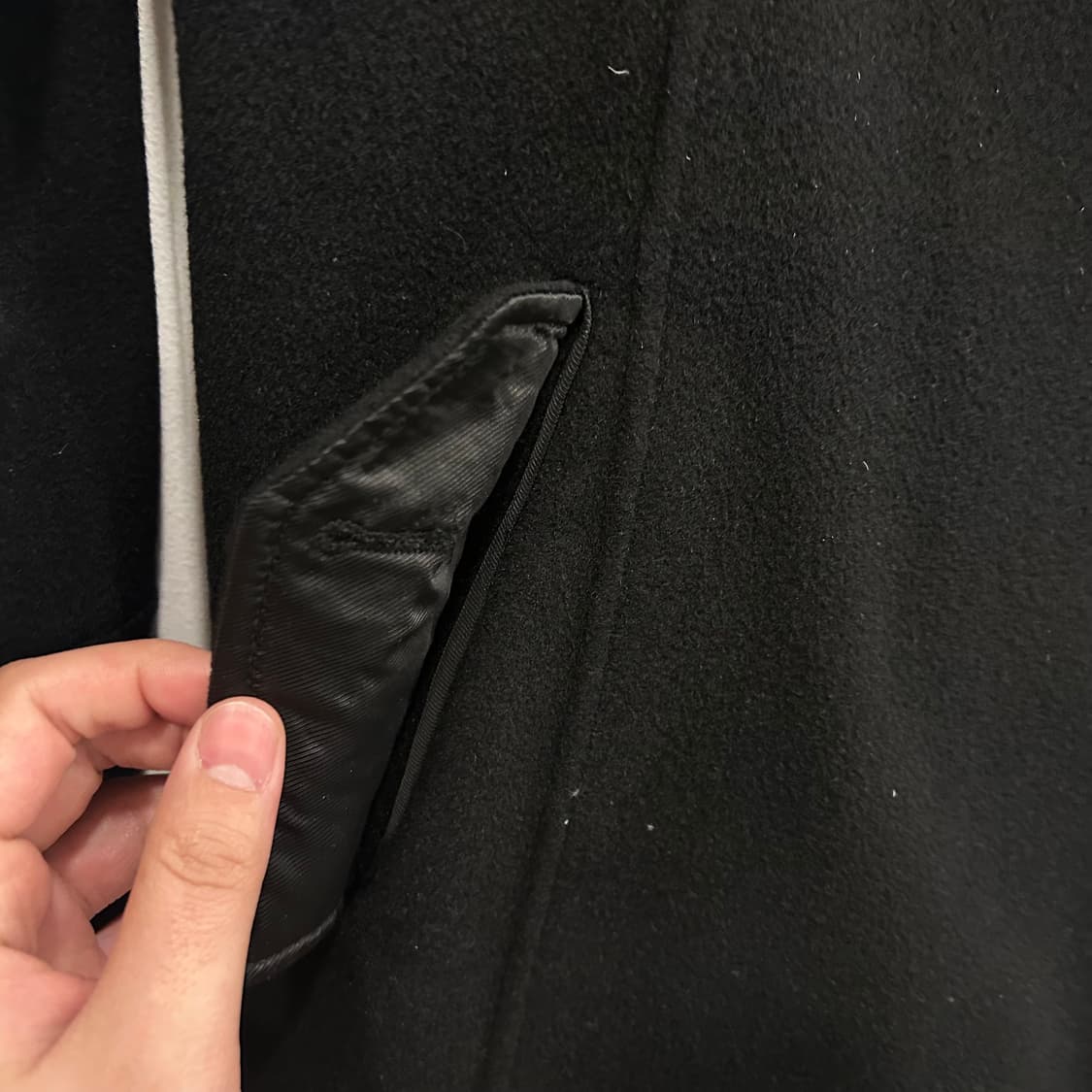 톰보이 하이넥 울 트렌치 하프코트 상품이미지4