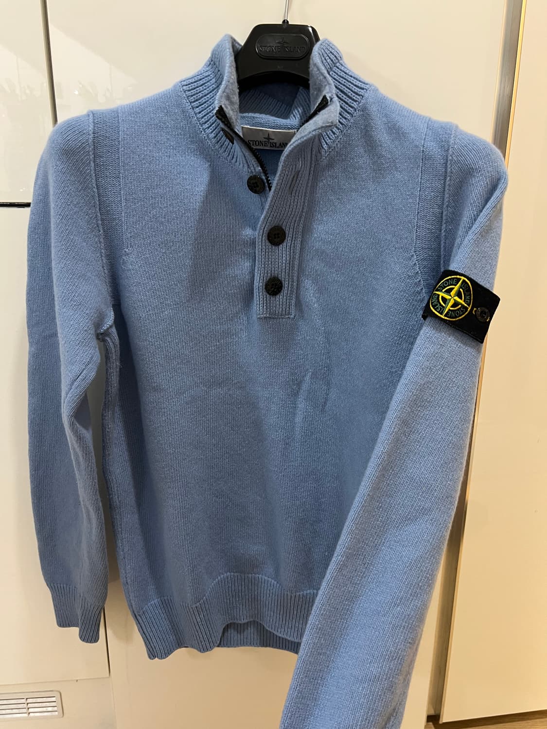 23fw 스톤아일랜드 반집업니트 블루 M (새상품급) 상품이미지1