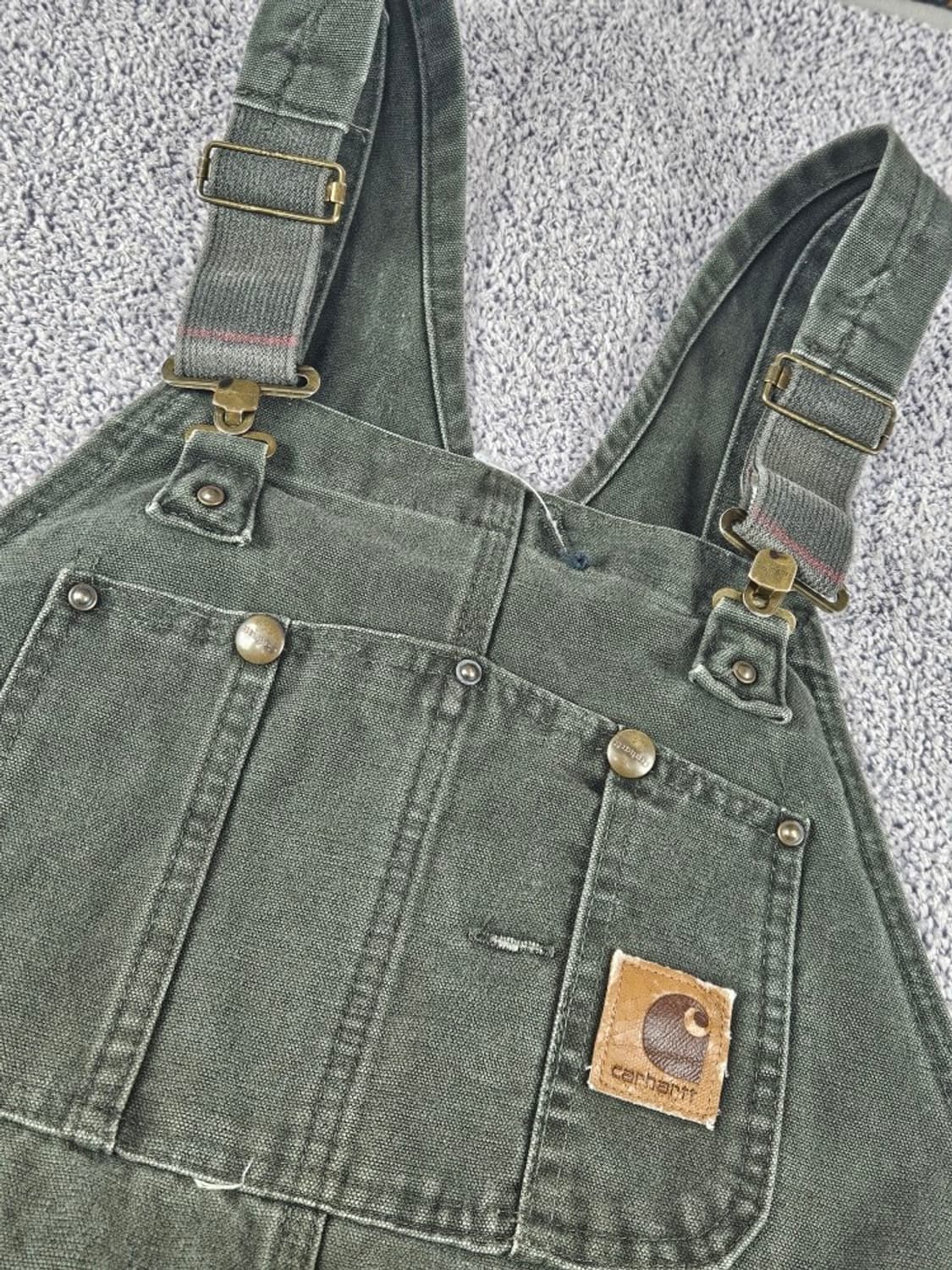 칼하트 R27 덕 캔버스 더블니 오버롤 슈트 (40X34) / 10923 상품이미지5