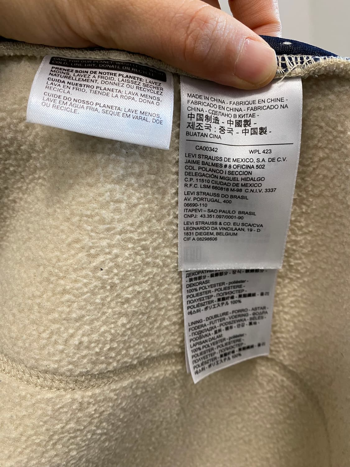 [XL]리바이스 양털 플리츠 베스트 상품이미지6