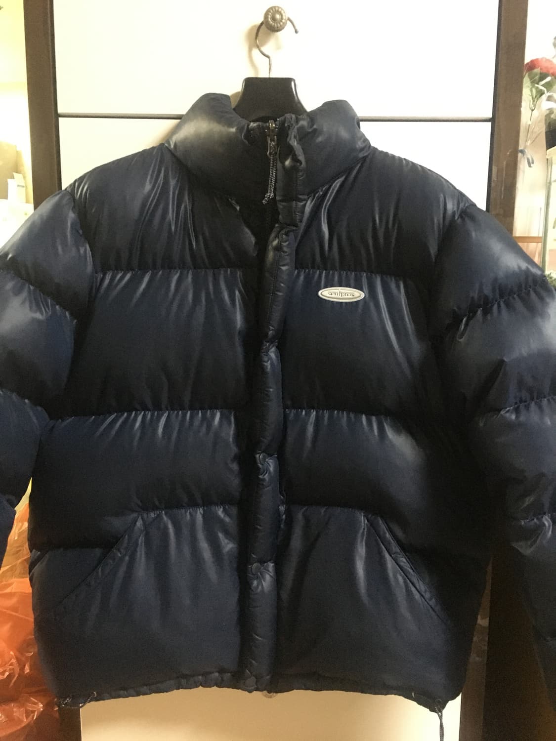 스컬프터 리버시블 패딩 네이비/흰 상품이미지4