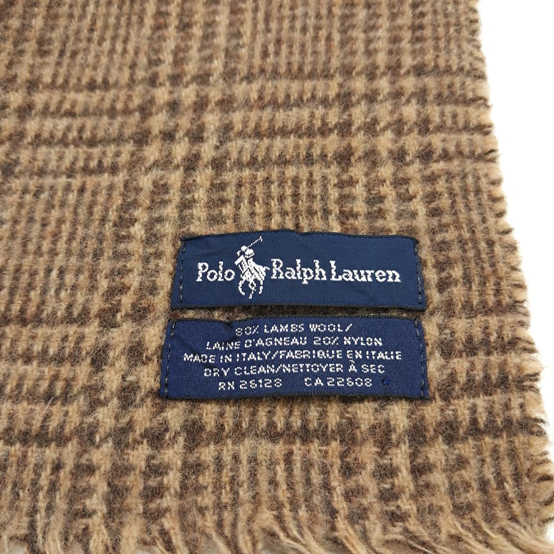 MX156 폴로 랄프로렌 브라운 램스울 양면 목도리 머플러 상품이미지5