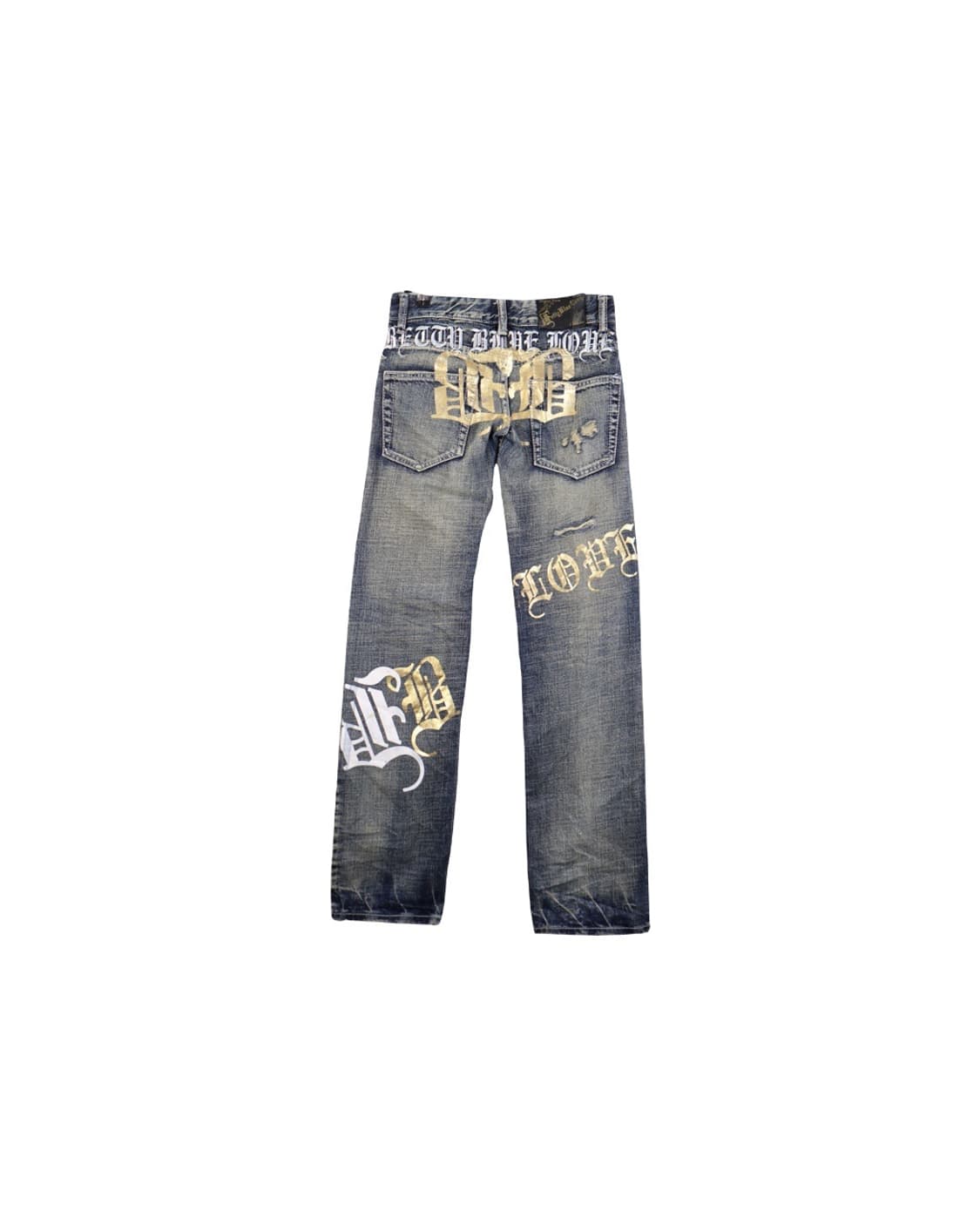 Jpn y2k printing damage detail jeans 상품이미지6