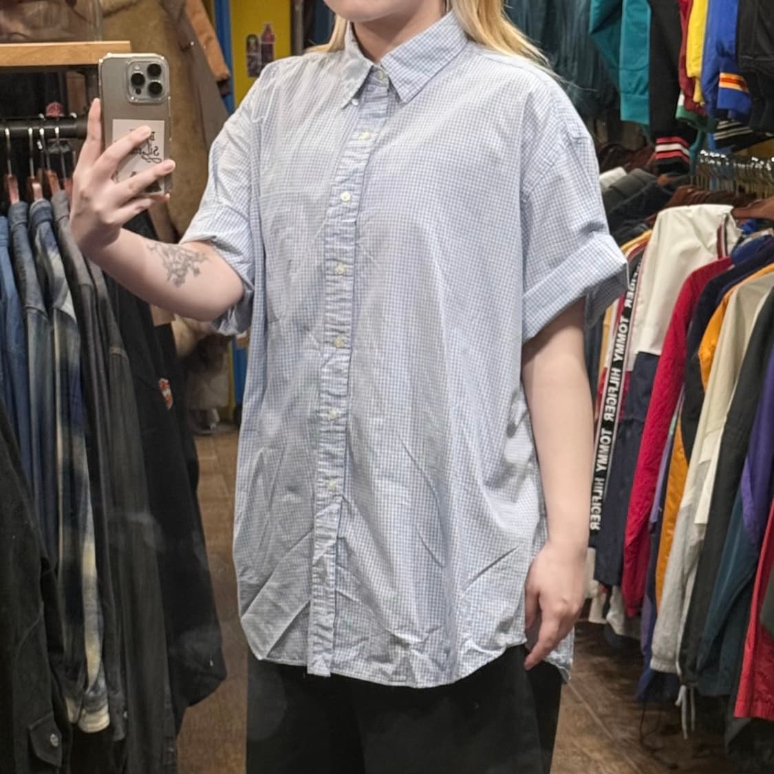 [HI] 폴로 랄프로렌 반팔셔츠 체크 스카이블루  상품이미지4