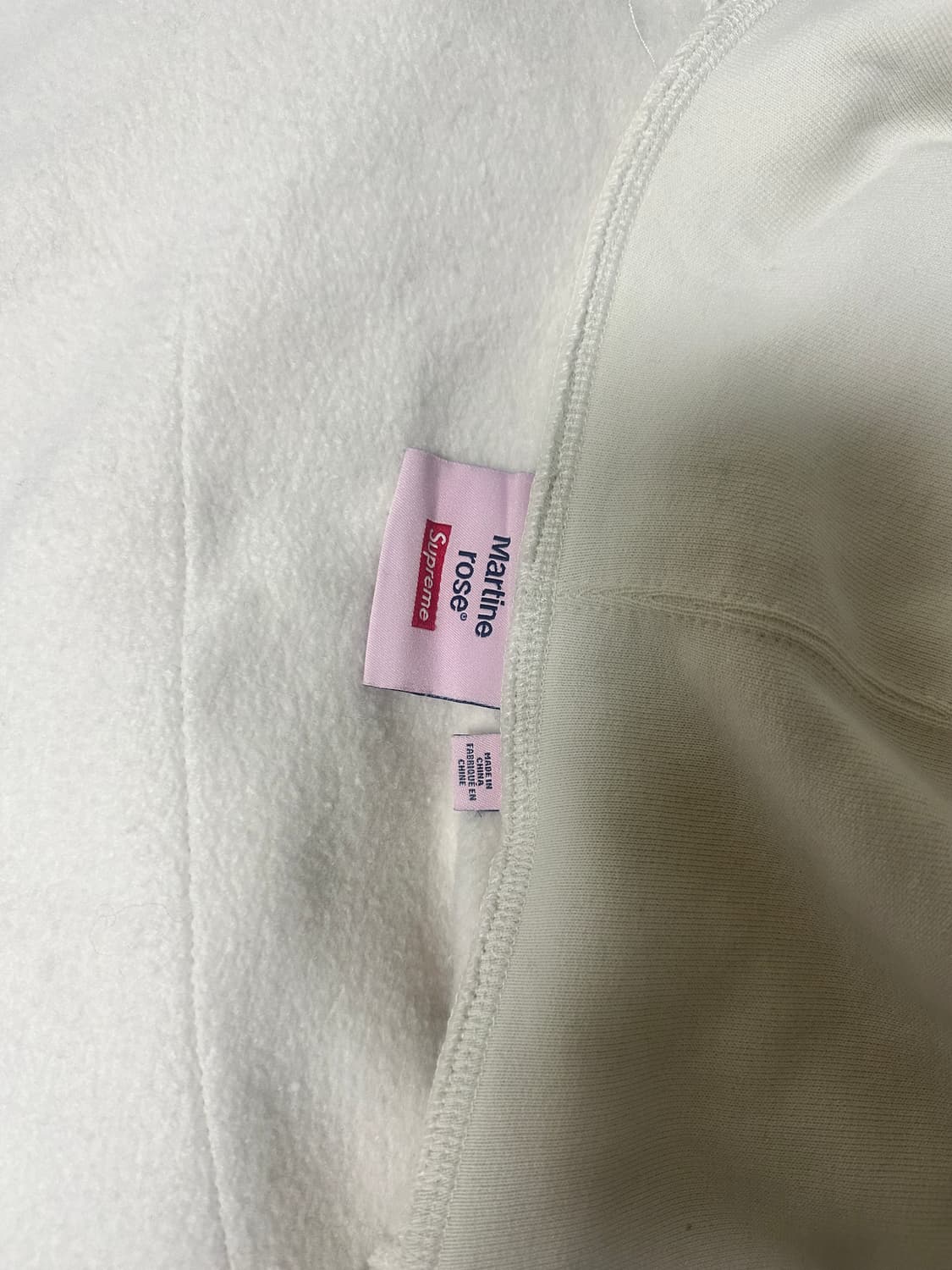 마티론즈 x 슈프림 콜라보 스웨트셔츠 집업 화이트 L 상품이미지2