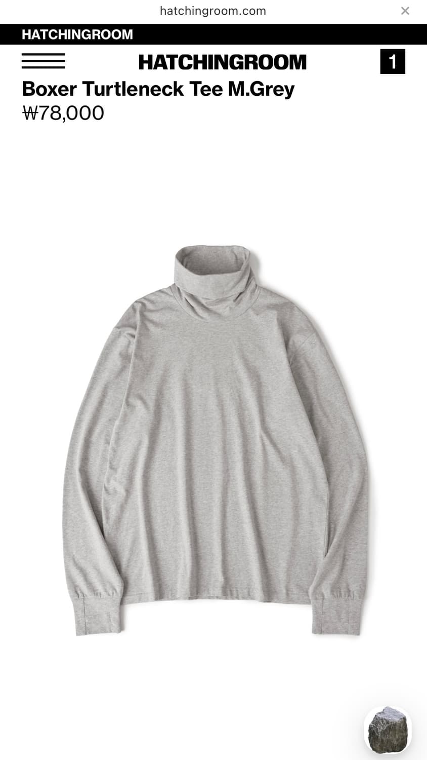 Boxer Turtlenek Tee Grey 상품이미지1