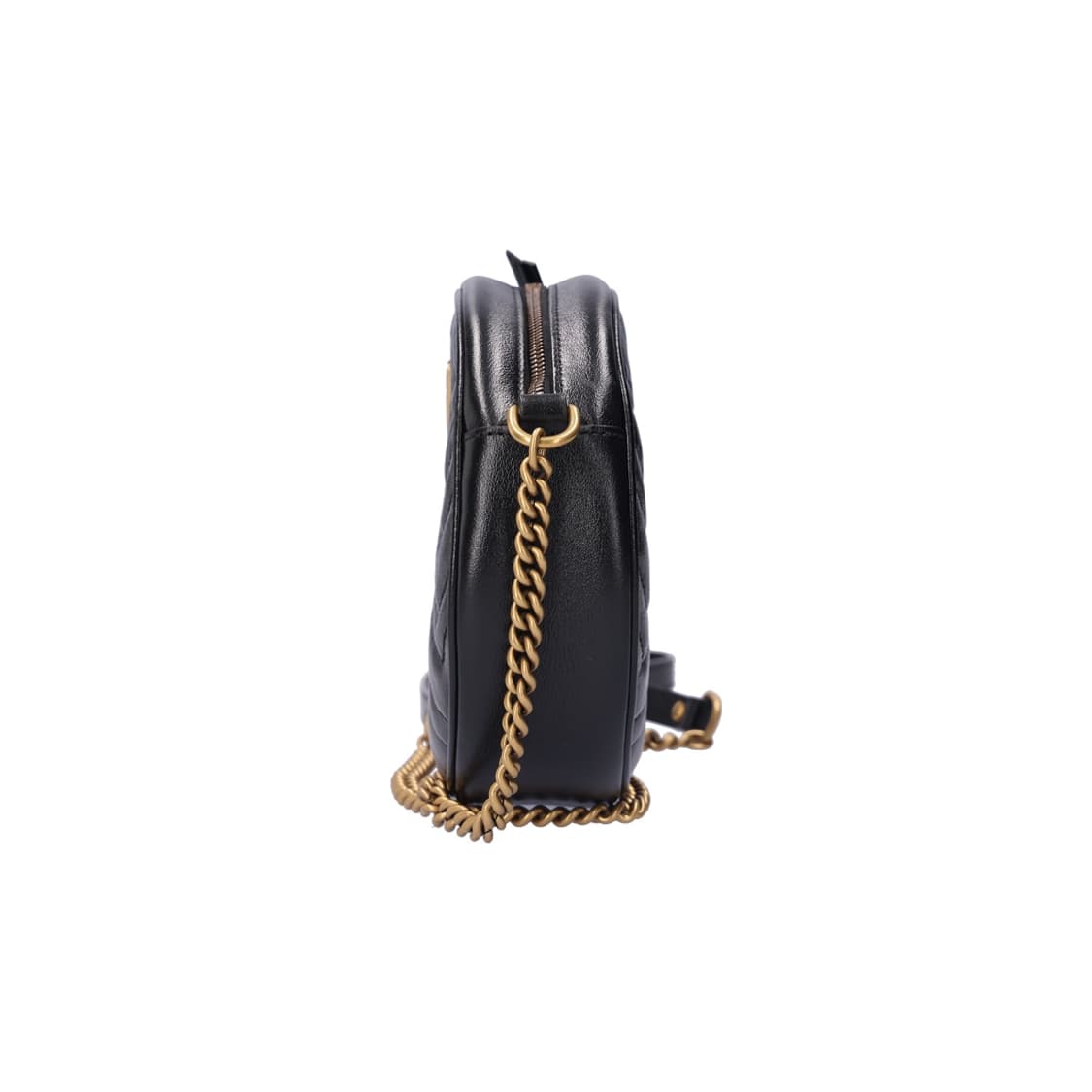 구찌 550154 GG 마몽 미니 라운드 숄더백 블랙 & 골드 상품이미지6