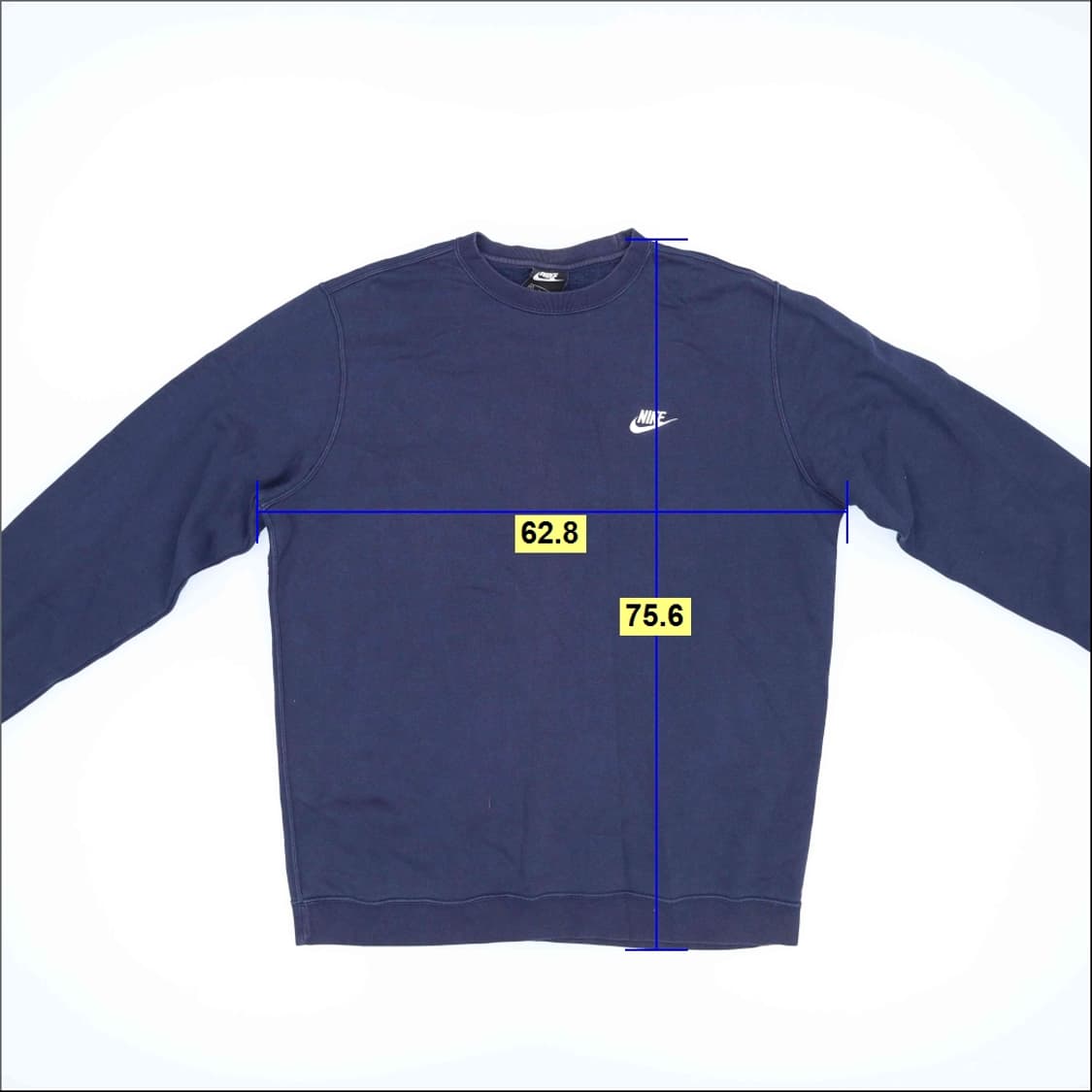 [XL] 나이키 스몰로고 네이비 맨투맨 티셔츠 0119H1 상품이미지6
