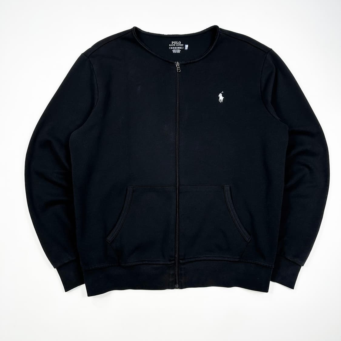 폴로 랄프로렌 포니 블랙 코튼 트랙탑 져지 (XL) 상품이미지2