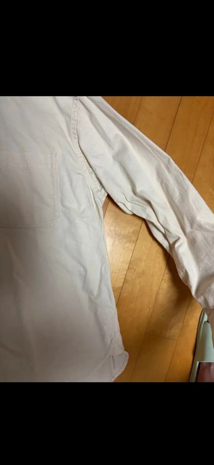 유니클로 차이나 카라 셔츠 아이보리 상품이미지3