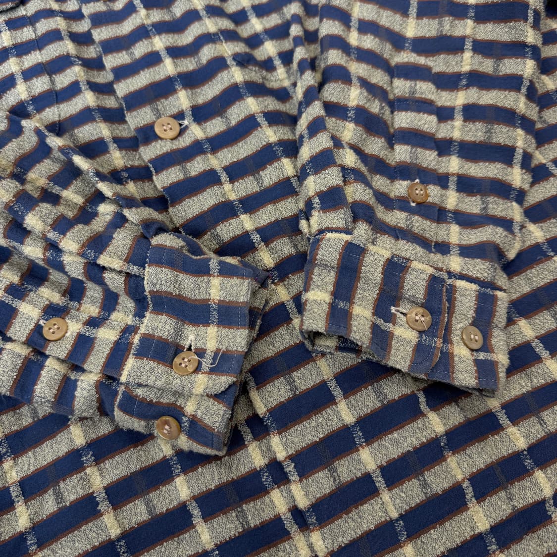 JPN 제팬 그런지 타올 체크 셔츠 상품이미지4