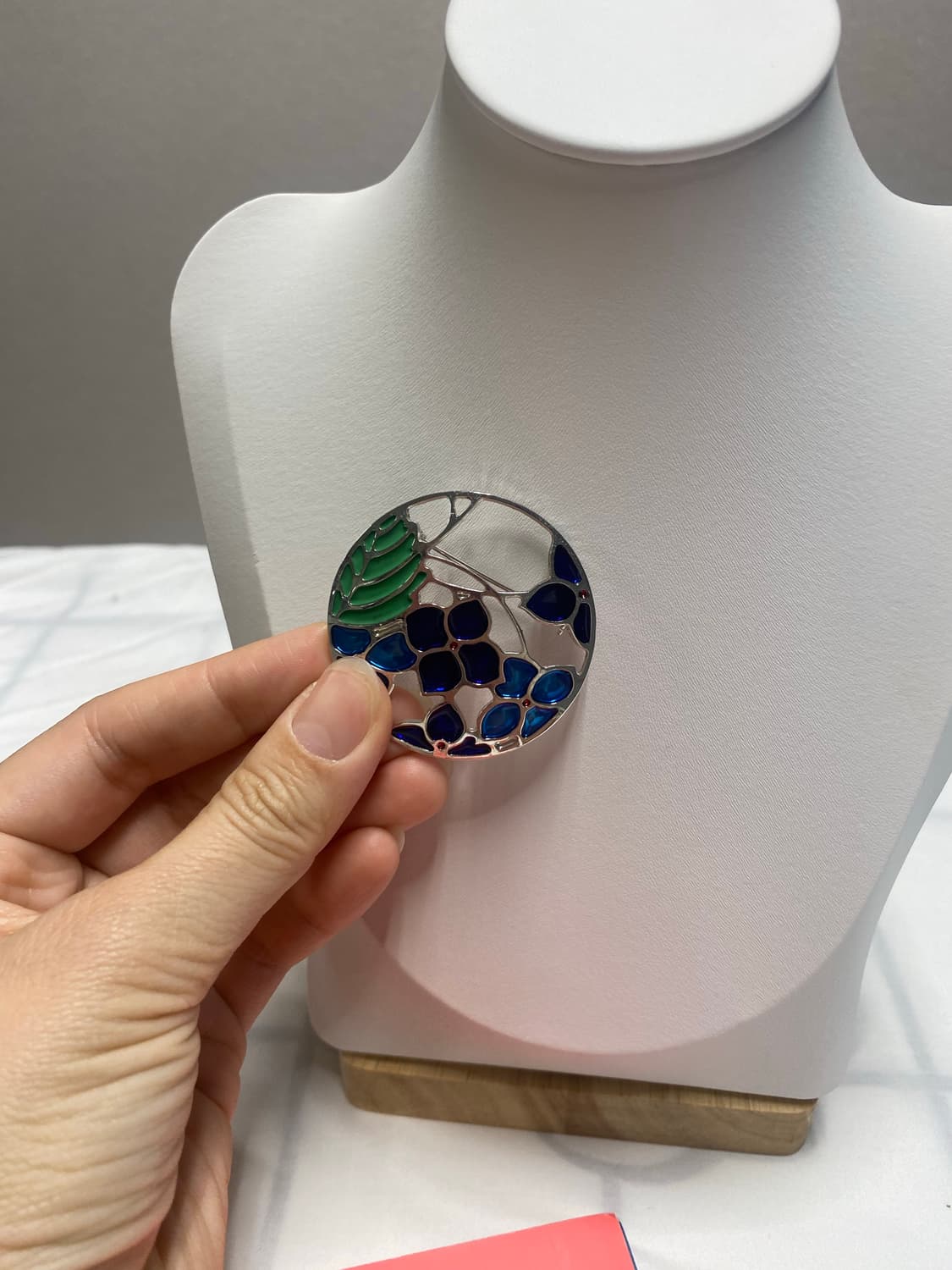 빈티지 스테인드글라스 브로치 상품이미지3