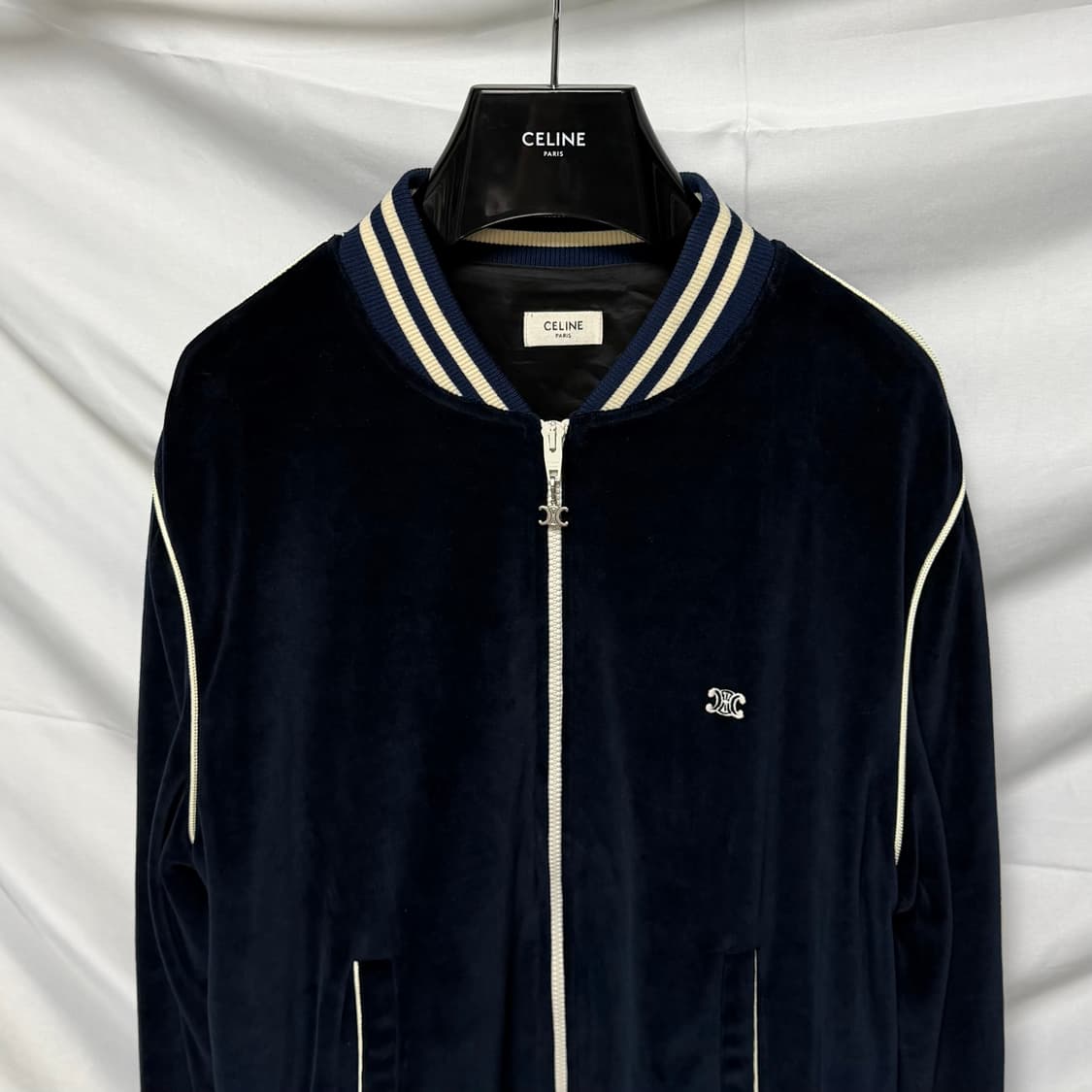 [S+급/XL] 셀린느 트리오페 벨벳 트랙 자켓 집업 상품이미지2