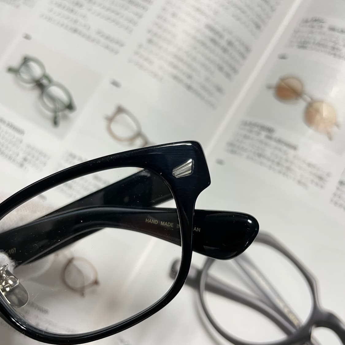 銘品晴夫作 메힌 하루오사쿠 셀룰로이드 일본 뿔테 블랙 안경 상품이미지3