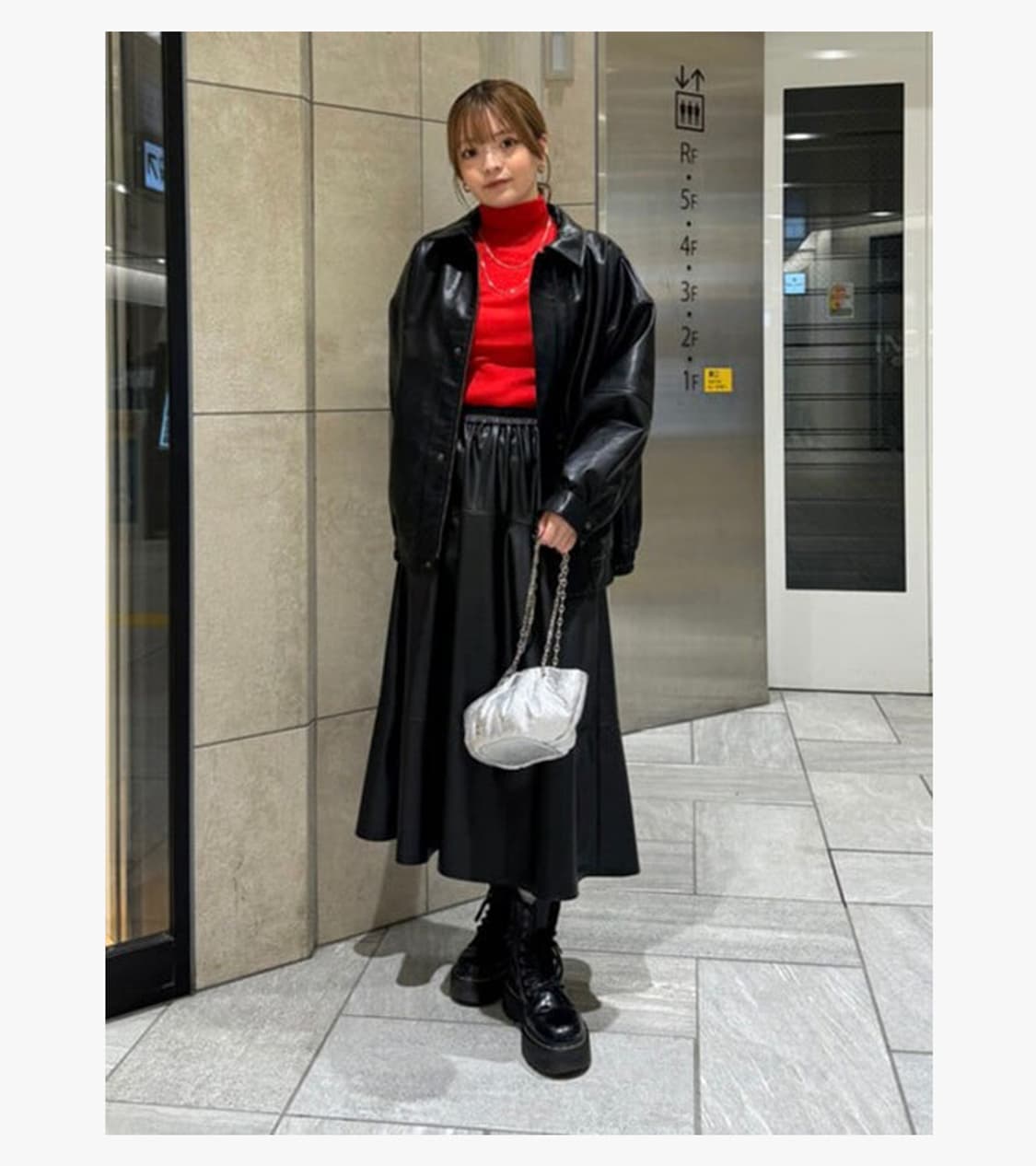 B:MING BY BEAMS - LEATHER LIKE SKIRT 상품이미지2