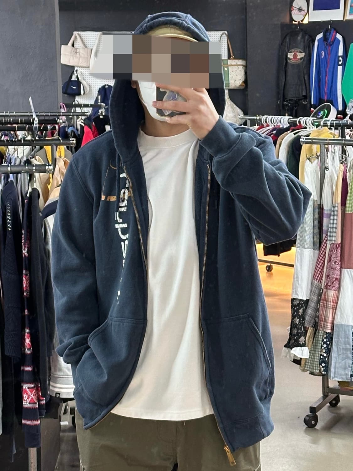 🔥칼하트 오리지널핏 풀집업 후드 (네이비)🔥 상품이미지1