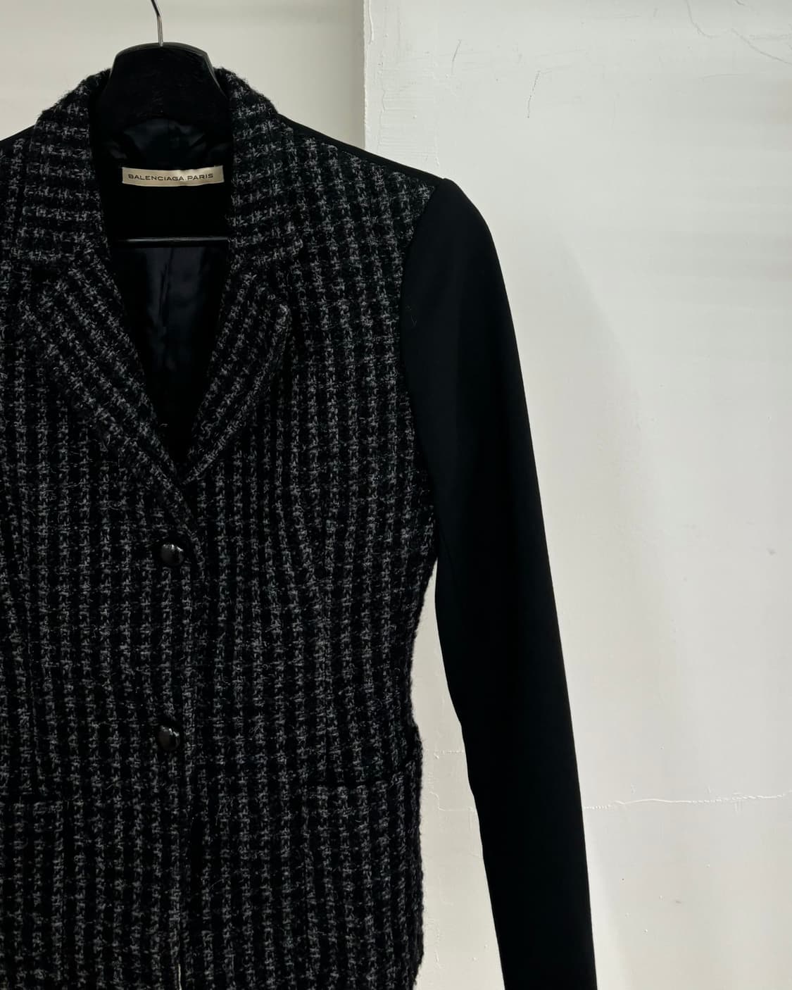 발렌시아가 블랙 콘트라스트 패널 블레이저 상품이미지4