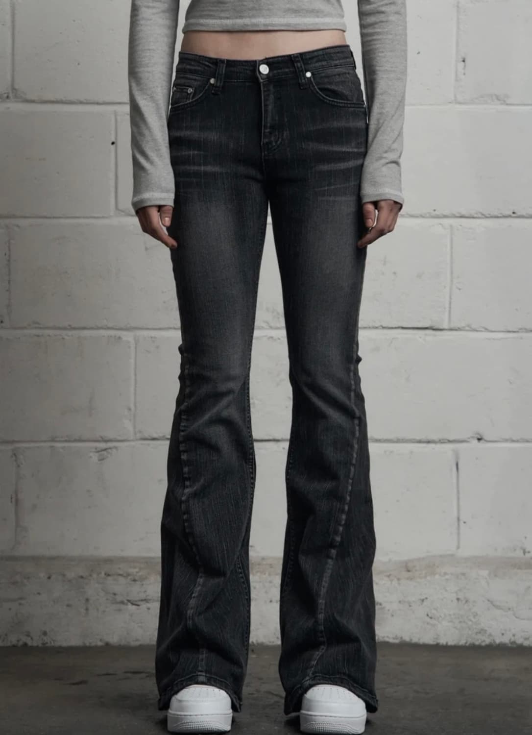 시너진 슬럽 캣워싱 데님 블랙 SLUB CAT WASHING DENIM 상품이미지1