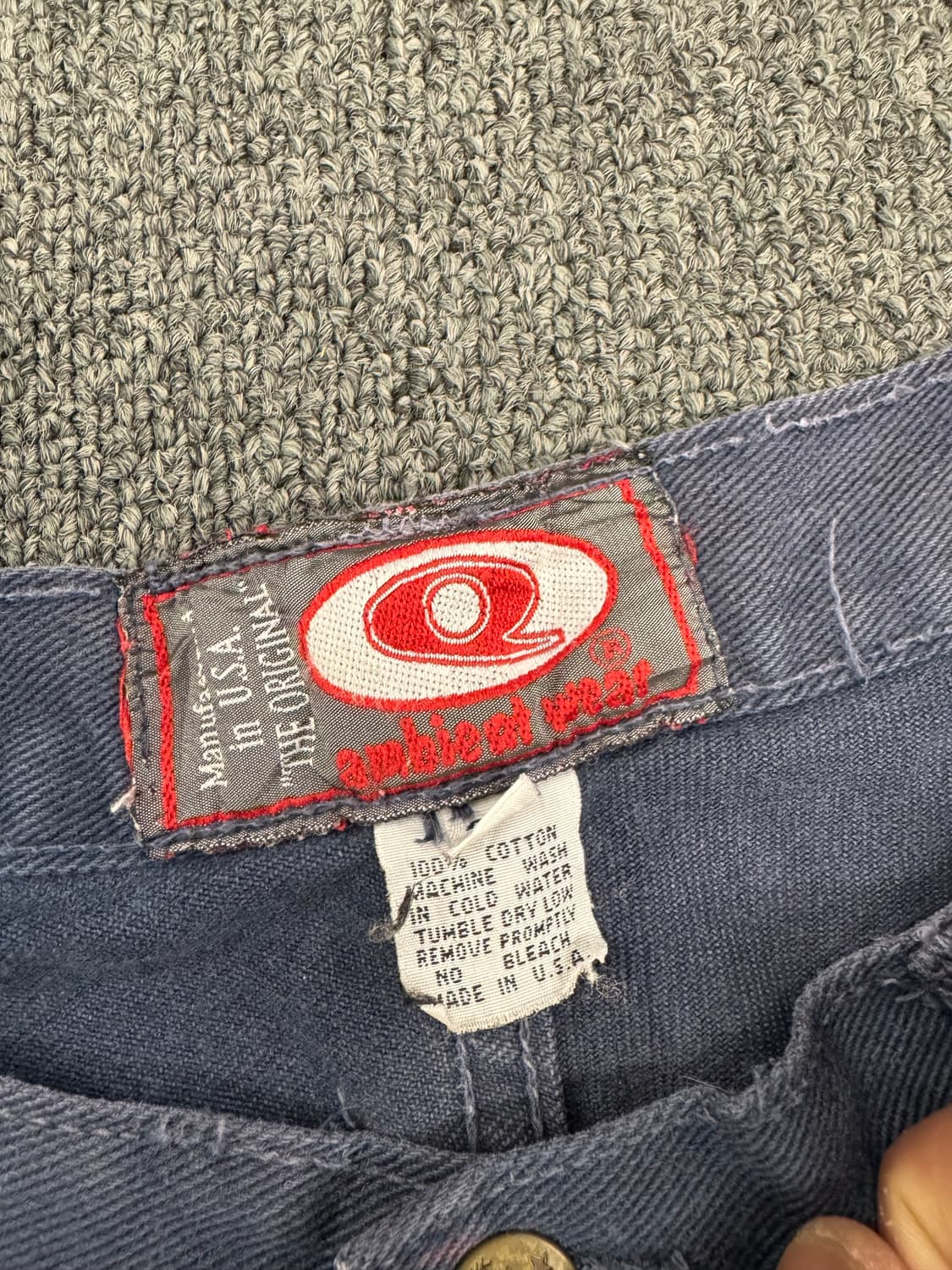 34)Ambient wear 빈티지 벌룬핏 네이비 코튼 팬츠 상품이미지4