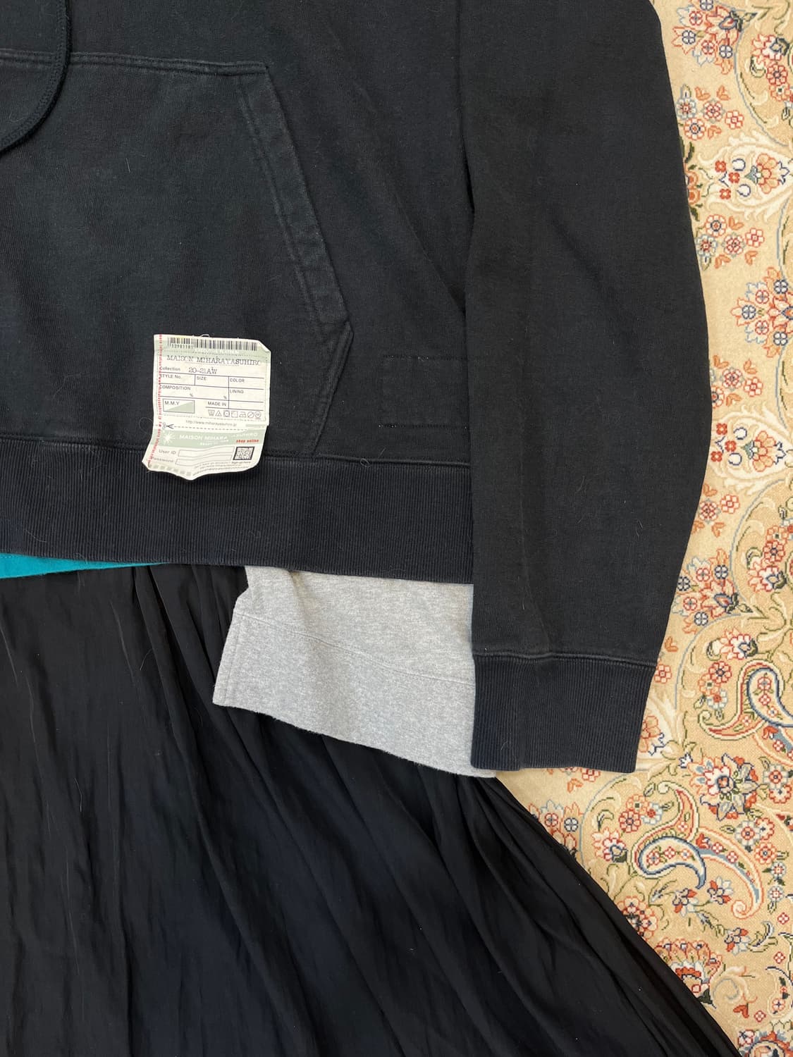 미하라야스히로 20-21aw 레이어드 후드 원피스 상품이미지2