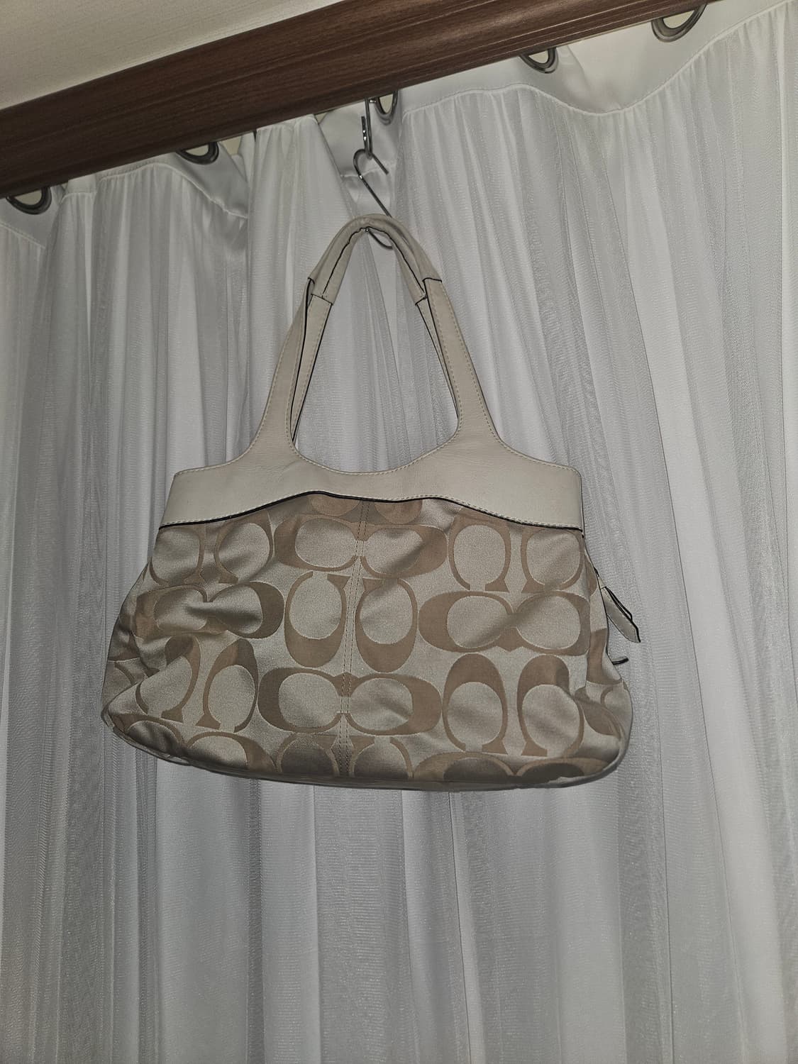 빈티지 오네갸루 밀크베이지 코치백 상품이미지4